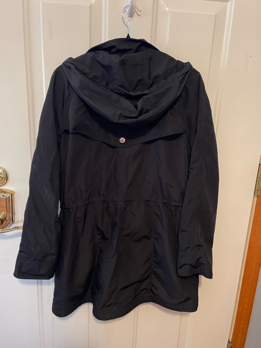 Michael Kors Black Hooded Anorak Rain Jacket Size Large - Picture 6 of 12